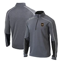 Pull à capuche Columbia LAFC Omni-Wick Shotgun 2.0 quart de zip pour homme, gris chiné/noir