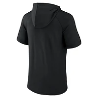 Men's Fanatics Black LAFC Match Raglan Short Sleeve Pullover Hoodie