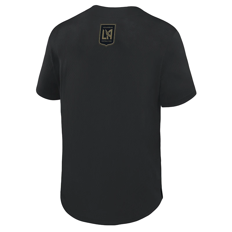 Maillot à boutons Fanatics noir LAFC Maximum Intensity pour homme