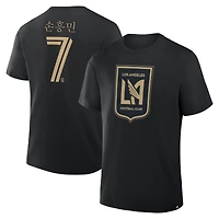 T-shirt noir pour homme Fanatics Son Heung-Min LAFC Hangul avec nom et numéro