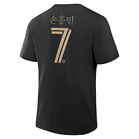 T-shirt noir pour homme Fanatics Son Heung-Min LAFC Hangul avec nom et numéro