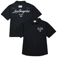 Chemise de travail noire à boutons-pression LAFC Mitchell & Ness pour homme