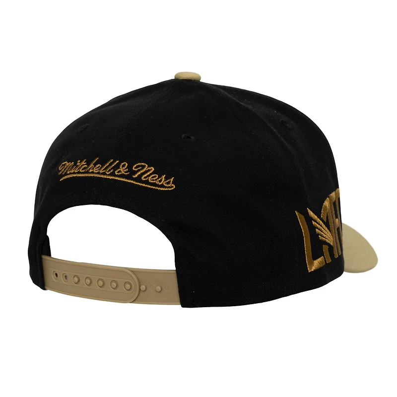 Men's Mitchell & Ness Cream LAFC Brushed Off Pro Crown Snapback Hat