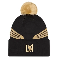 Bonnet en maille à revers avec pompon, noir, New Era LAFC 2026