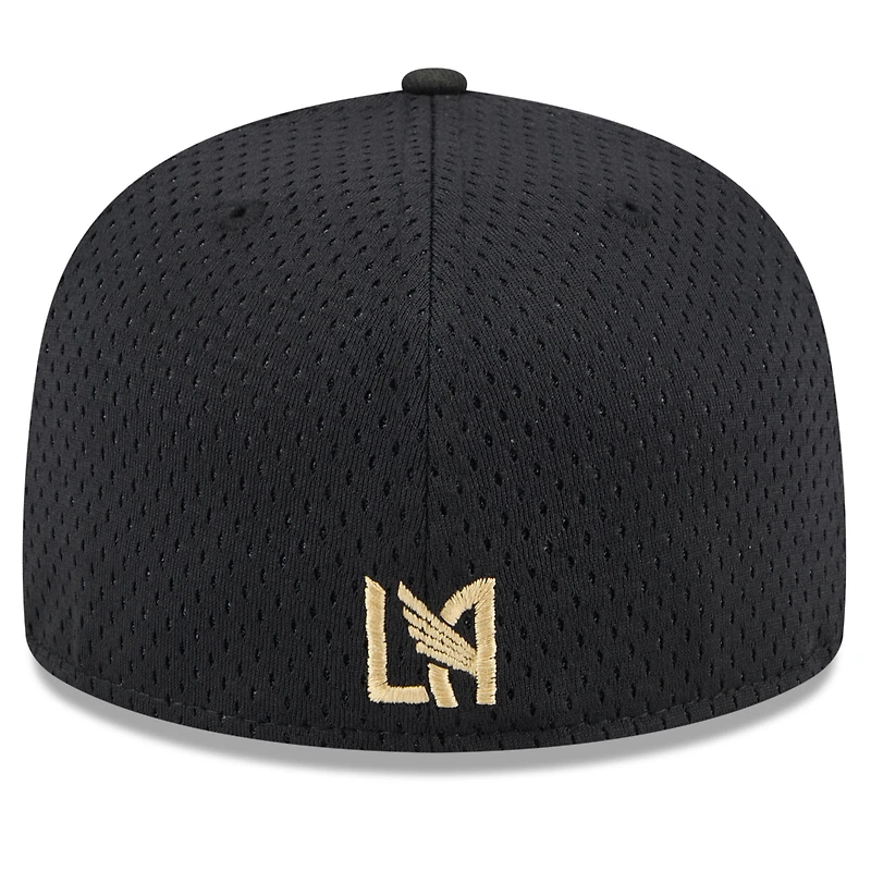 Men's New Era Black LAFC Throwback Mesh 59FIFTY Fitted Hat