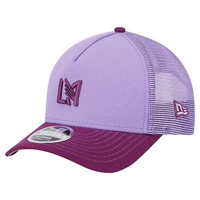 Men's New Era Purple LAFC Color Pack 9FORTY A-Frame Adjustable Trucker Hat
