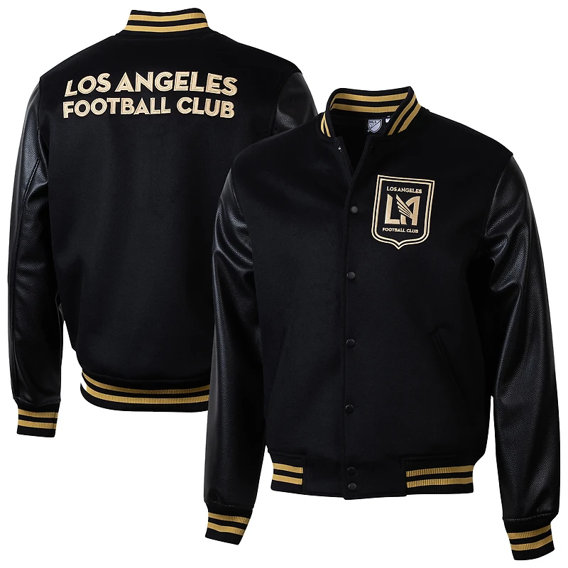 Men's Sport Design Sweden Black LAFC Legends Full-Snap Varsity Jacket