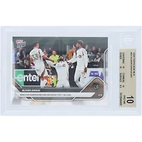 Olivier Giroud LAFC 2025 Topps maintenant champion de la Coupe du monde MLS tire une fusée de coup franc pour le premier but en MLS #32 BGS Carte authentifiée 10 - Sous-grades 10,10,10,9.5