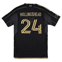 Maillot noir de Ryan Hollingshead (LAFC), porté en match et autographié (n° 24), saison 2025 de la MLS - Taille M