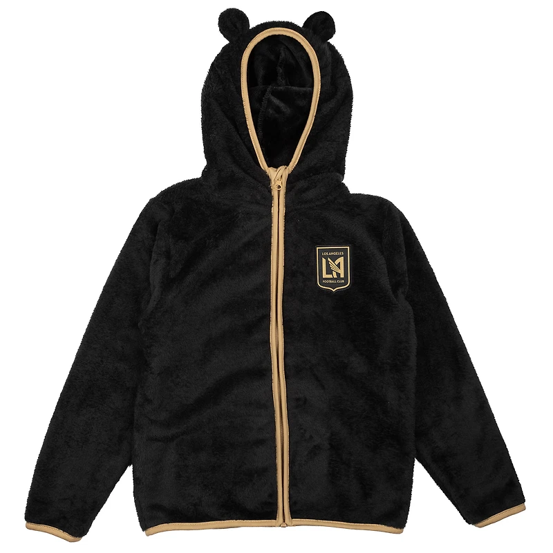 Sweat à capuche entièrement zippé LAFC Tie-Breaker Teddy noir pour tout-petits Sport Design Sweden