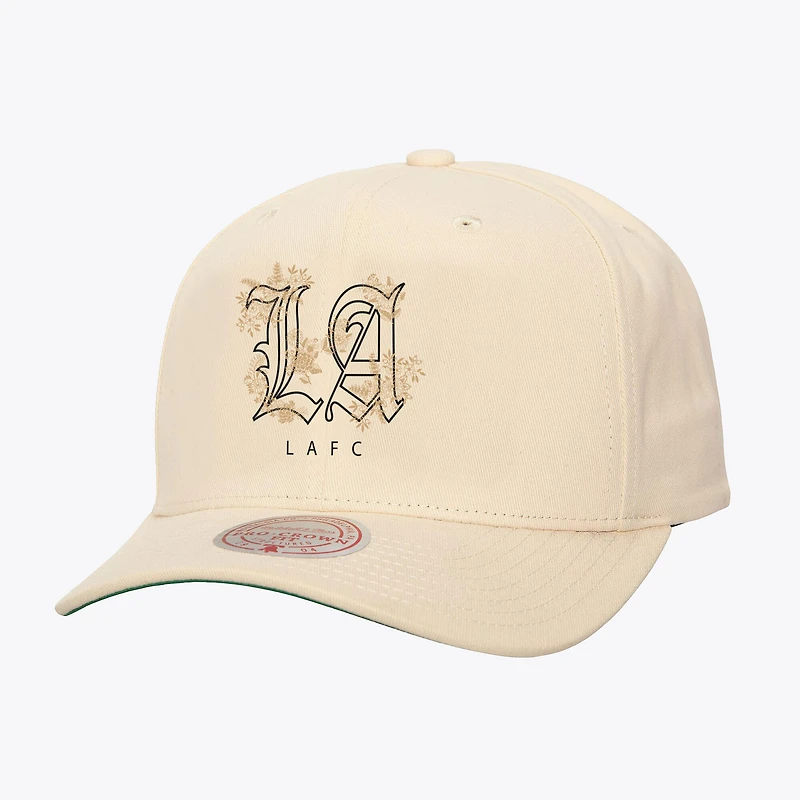 Unisex Mitchell & Ness Cream LAFC Playmaker Pro Pinch Snapback Hat