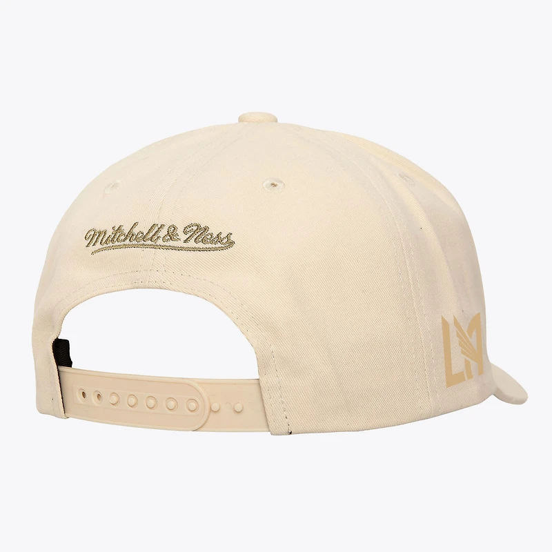 Unisex Mitchell & Ness Cream LAFC Playmaker Pro Pinch Snapback Hat