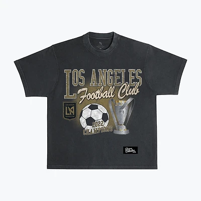 T-shirt unisexe Peace Collective noir LAFC vintage teint en épais