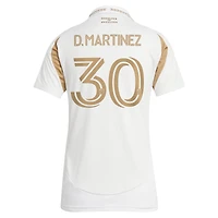 Maillot réplique secondaire de joueur adidas David Martinez blanc LAFC 2025 pour femme