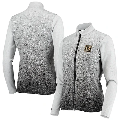 Women's Antigua White/Black LAFC Guide Full-Zip Jacket