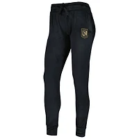 Pantalon à revers en velours noir LAFC Intermission Concepts Sport pour femmes