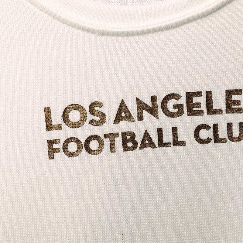 Haut raglan à manches 3/4 en composite LAFC Concepts Sport pour femme, blanc/gris
