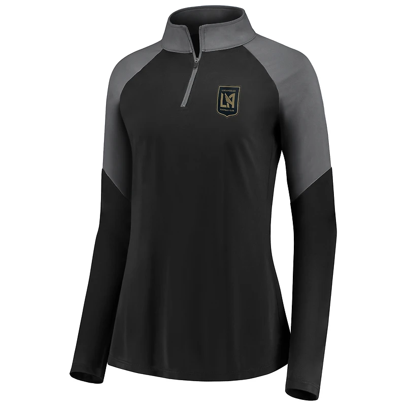 Pull à glissière quart de tour interlock noir LAFC Fanatics pour femme