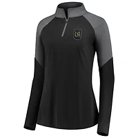 Pull à glissière quart de tour interlock noir LAFC Fanatics pour femme