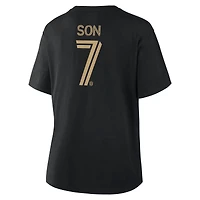 T-shirt noir pour femme Fanatics Son Heung-Min avec nom et numéro du LAFC