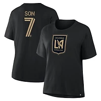 T-shirt noir pour femme Fanatics Son Heung-Min avec nom et numéro du LAFC