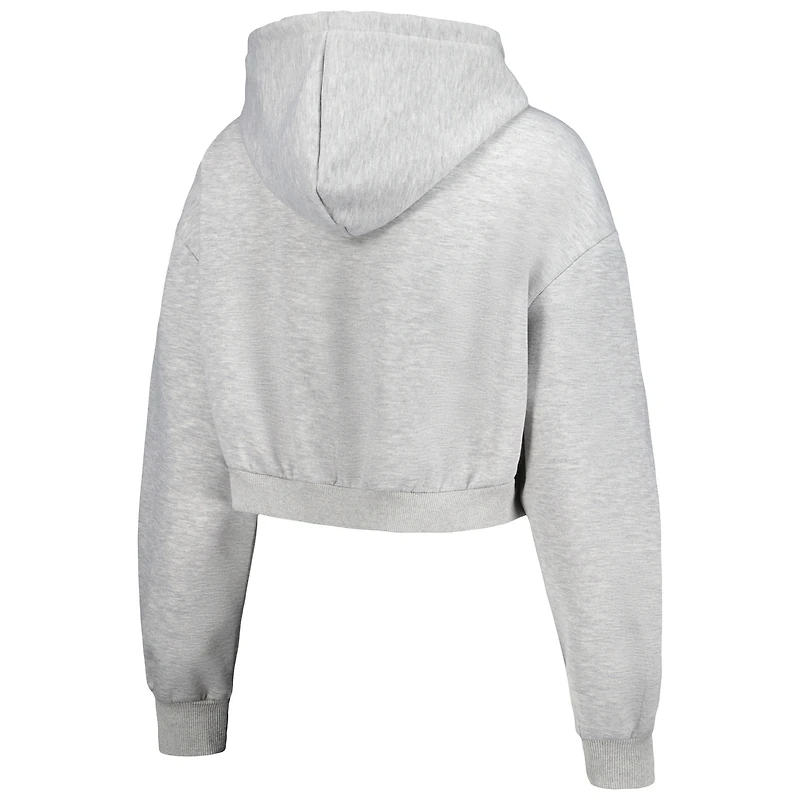 Sweat à capuche court LAFC The Wild Collective pour femme, gris chiné