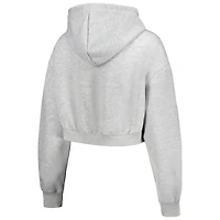Sweat à capuche court LAFC The Wild Collective pour femme, gris chiné