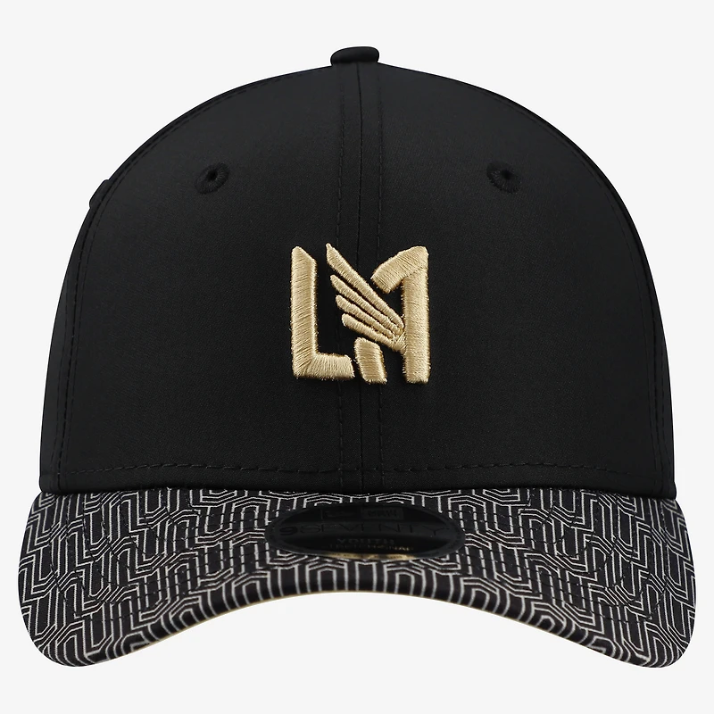 Casquette ajustable New Era noire LAFC pour jeunes, modèle Hook 9SEVENTY