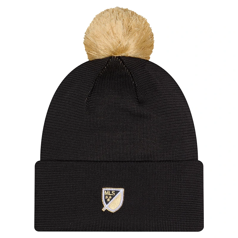 Youth New Era  Black LAFC Jersey Hook Cuffed Knit Hat with Pom
