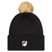 Youth New Era  Black LAFC Jersey Hook Cuffed Knit Hat with Pom