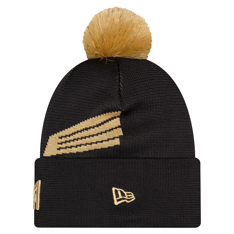 Youth New Era  Black LAFC Jersey Hook Cuffed Knit Hat with Pom