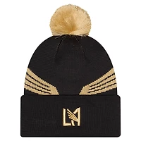 Youth New Era  Black LAFC Jersey Hook Cuffed Knit Hat with Pom