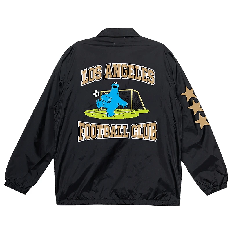 Veste d'entraîneur noire à boutons-pression Youth Peace Collective x Sesame Street LAFC