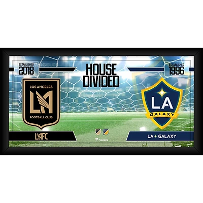 Collage encadré LAFC contre LA Galaxy 10" x 20" Maison divisée
