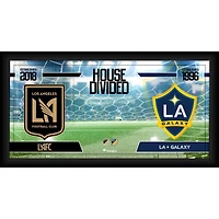 Collage encadré LAFC contre LA Galaxy 10" x 20" Maison divisée