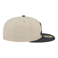 Casquette ajustée New Era beige pour homme, édition spéciale soirées thématiques des Lake County Captains (ligue mineure) 59FIFTY