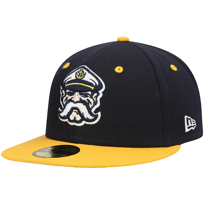 Casquette ajustée New Era 59FIFTY pour homme, coloris marine, collection authentique des capitaines du comté de Lake