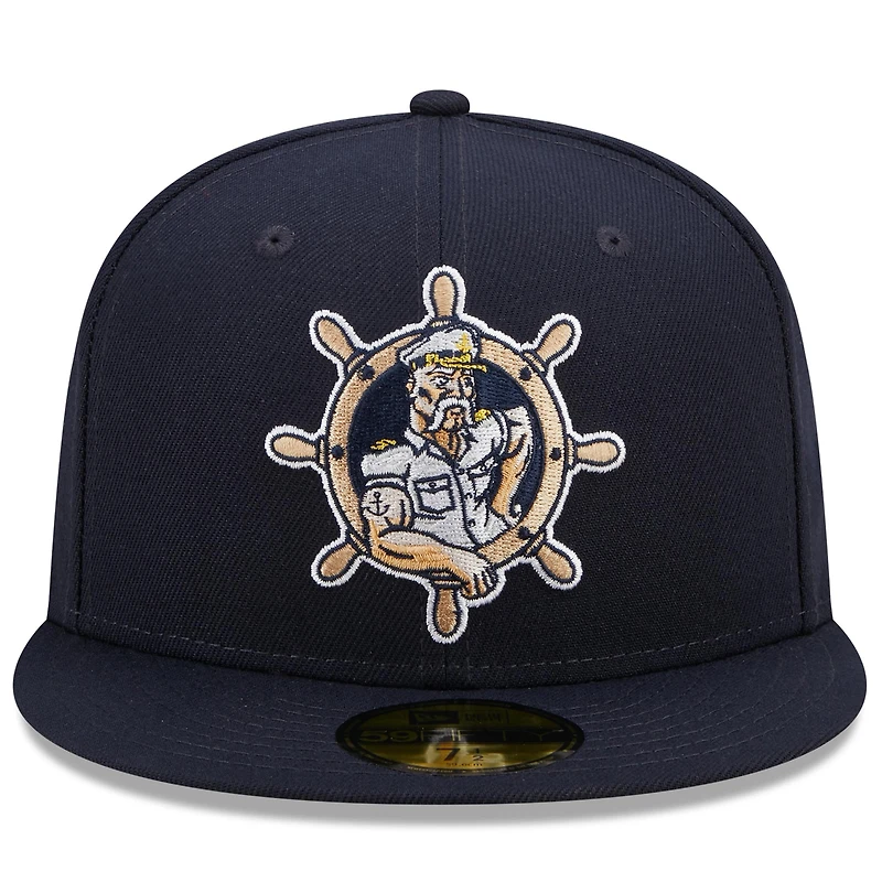 Men's New Era Navy Lake County Captains Marvel x Minor League 59FIFTY Fitted Hat