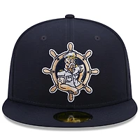 Men's New Era Navy Lake County Captains Marvel x Minor League 59FIFTY Fitted Hat