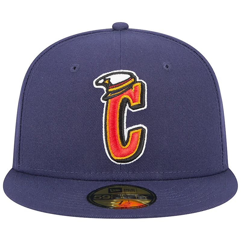 Men's New Era Navy Lake County Captains Theme Nights 20th Anniversary Alternate 2 59FIFTY Fitted Hat