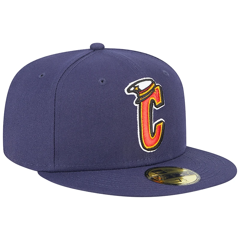 Men's New Era Navy Lake County Captains Theme Nights 20th Anniversary Alternate 2 59FIFTY Fitted Hat