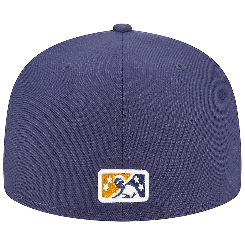 Men's New Era Navy Lake County Captains Theme Nights 20th Anniversary Alternate 2 59FIFTY Fitted Hat