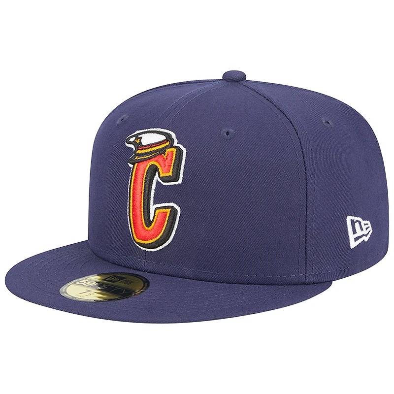 Men's New Era Navy Lake County Captains Theme Nights 20th Anniversary Alternate 2 59FIFTY Fitted Hat