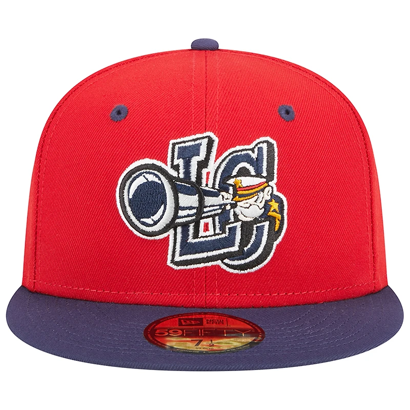 Men's New Era Red Lake County Captains Theme Nights 20th Anniversary Alternate 3 59FIFTY Fitted Hat