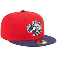 Men's New Era Red Lake County Captains Theme Nights 20th Anniversary Alternate 3 59FIFTY Fitted Hat