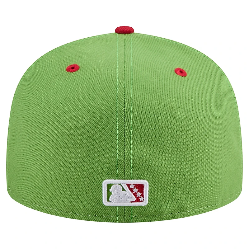 Men's New Era White Lansing Lugnuts Theme Nights 59FIFTY Fitted Hat
