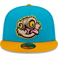 Men's New Era Aqua/Orange Locos De Lansing Copa La Diversion 59FIFTY Fitted Hat