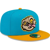 Men's New Era Aqua/Orange Locos De Lansing Copa La Diversion 59FIFTY Fitted Hat