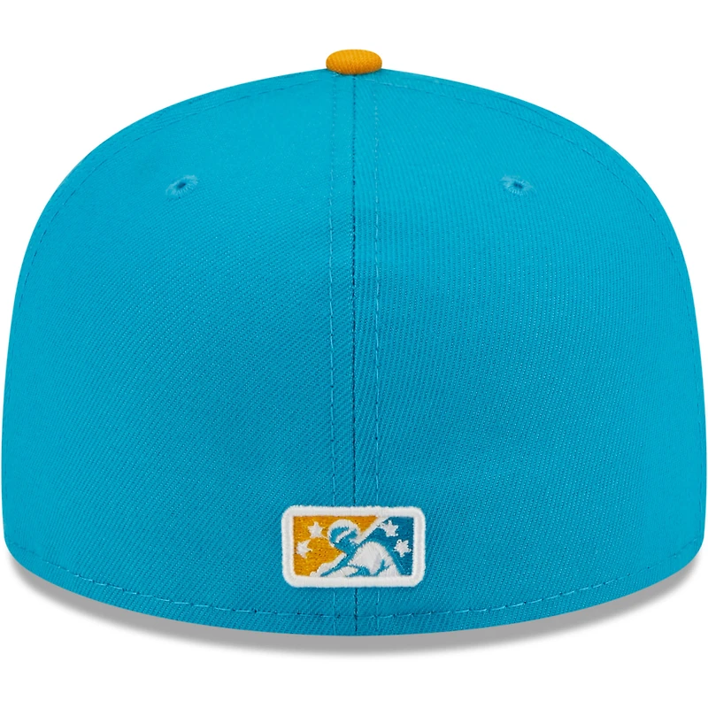 Men's New Era Aqua/Orange Locos De Lansing Copa La Diversion 59FIFTY Fitted Hat