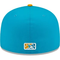 Men's New Era Aqua/Orange Locos De Lansing Copa La Diversion 59FIFTY Fitted Hat